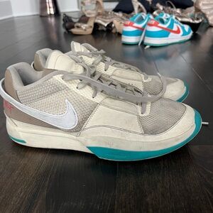 Nike Ja 1 Seasonal Cream and Teal Shoes